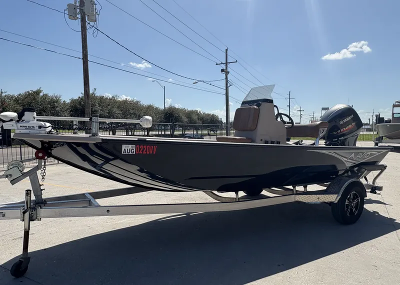 Slide: The Image of 2023 Avid 18 Rogue CC boat on trailer at The Boat Yard dealership. - 5