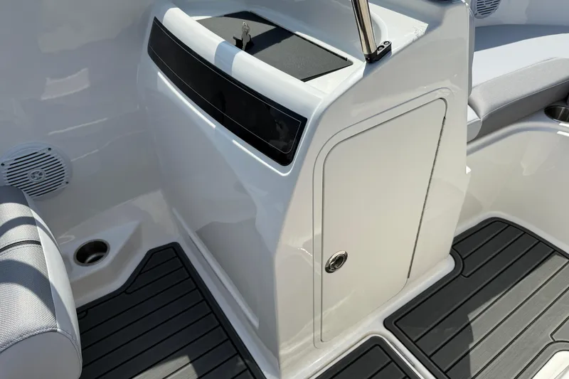 Slide: The Image of 2025 Bayliner VR4 Bowrider I/O interior with sleek design and modern features. - 11