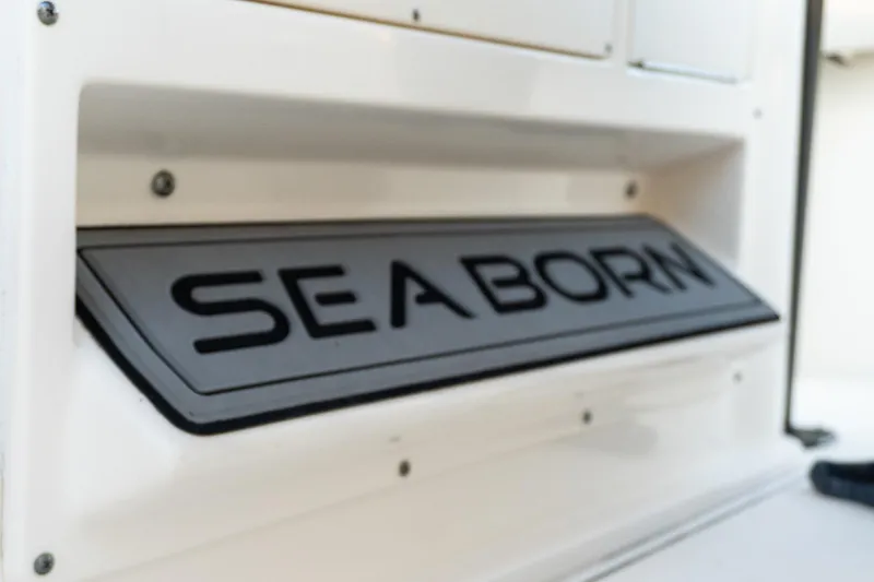 Slide: The Image of 2021 Sea Born LX24 Center Console boat logo detail. - 22