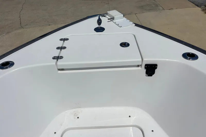 Slide: The Image of 2022 Cape Horn 22 OS boat deck with storage compartment and fittings. - 26