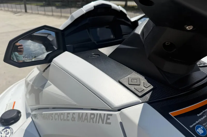 Slide: The Image of 2023 Yamaha WaveRunner VX Cruiser HO dashboard with controls and mirror. - 12