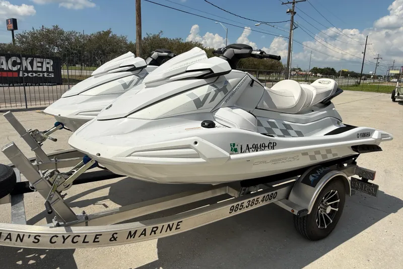 Slide: The Image of 2023 Yamaha WaveRunner VX Cruiser HO on trailer, parked outdoors. - 4