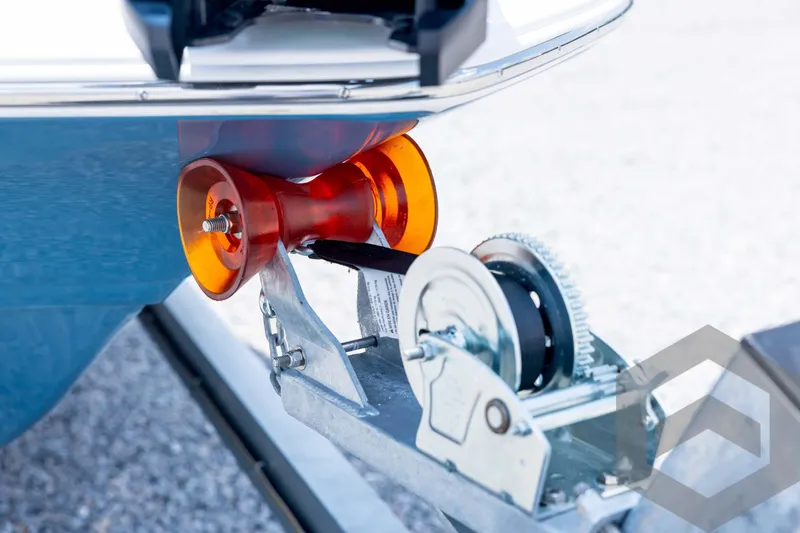 Slide: The Image of Trailer winch and roller of 2026 Tidewater 2110 Bay Max boat. - 10