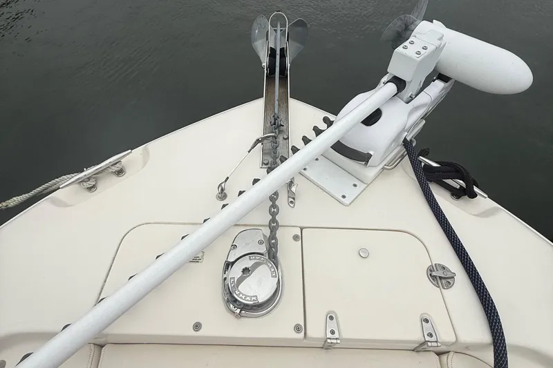 Slide: The Image of 2020 Grady-White Fisherman 257 boat bow with anchor and winch system. - 7