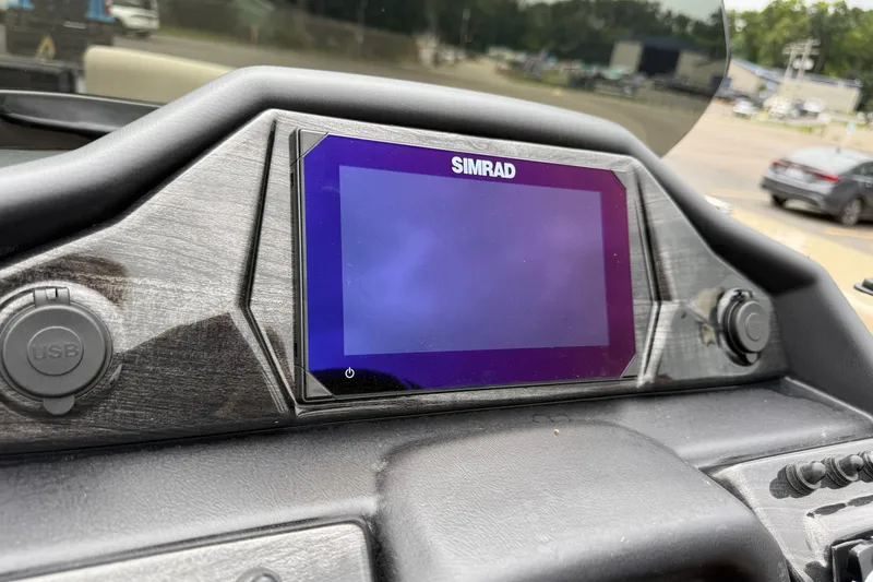 Slide: The Image of Dashboard of 2026 Bentley Pontoons Elite 253 Admiral with Simrad display. - 25