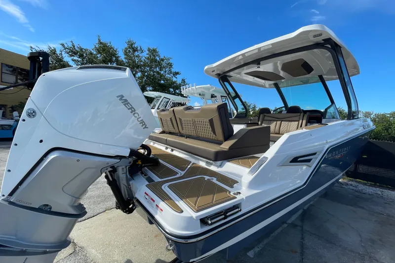 Slide: The Image of Monterey Elite 30 OB swim platform and transom access - 4