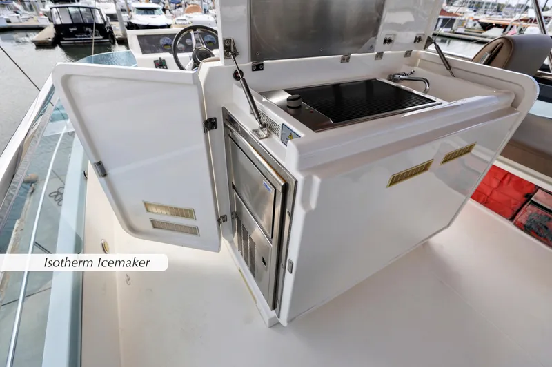 Slide: The Image of Bright and airy salon of 2013 Fairline Squadron 42 yacht with elegant seating. - 14