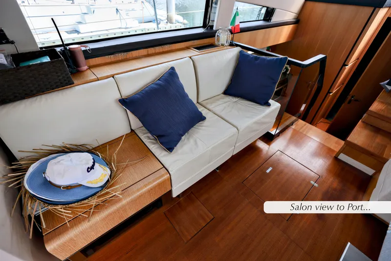 Slide: The Image of Lower helm of 2013 Fairline Squadron 42 yacht with Garmin navigation system. - 17
