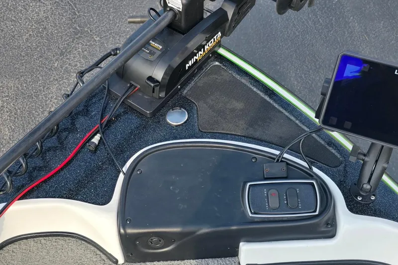 Slide: The Image of Control panel of a 2020 Nitro Z19 Sport boat with electronic equipment. - 9