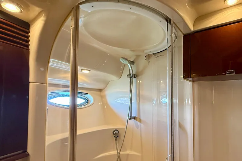 Slide: The Image of Luxurious shower area in 2007 Sea Ray 52 Sedan Bridge yacht bathroom. - 46