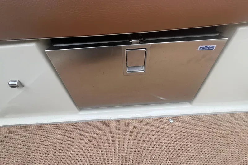 Slide: The Image of Stainless steel compartment on 2017 Chris-Craft Launch 28 boat interior. - 5