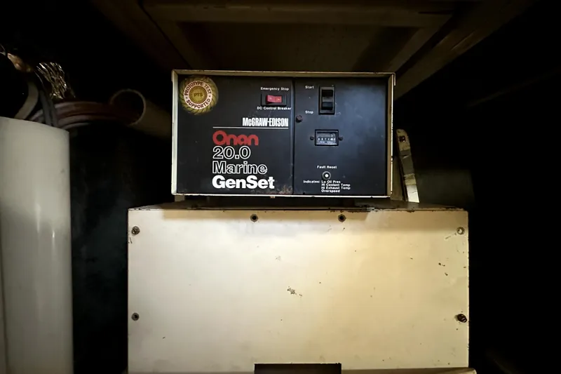 Slide: The Image of Onan 20.0 Marine GenSet in 1985 Chris-Craft 500 Constellation yacht engine room. - 25