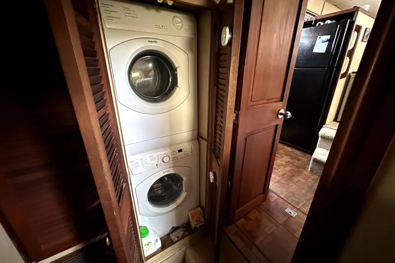 Slide: The Image of Stacked washer and dryer in 1985 Chris-Craft 500 Constellation yacht interior. - 48