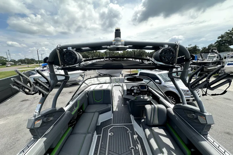Slide: The Image of 2016 Nautique Super Air Nautique G25 Coastal Edition interior with seating and equipment. - 20