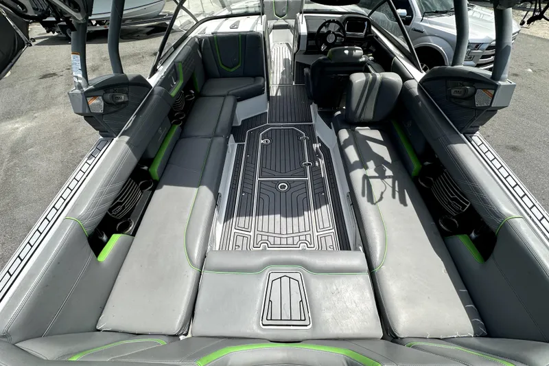 Slide: The Image of 2016 Nautique Super Air Nautique G25 Coastal Edition interior with sleek design and modern controls. - 22