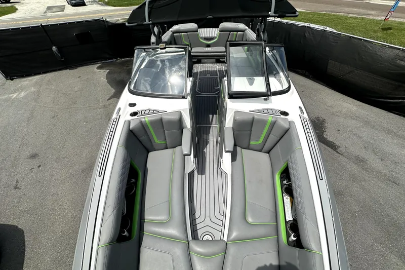 Slide: The Image of 2016 Nautique Super Air Nautique G25 Coastal Edition engine compartment, showcasing powerful engine design. - 57