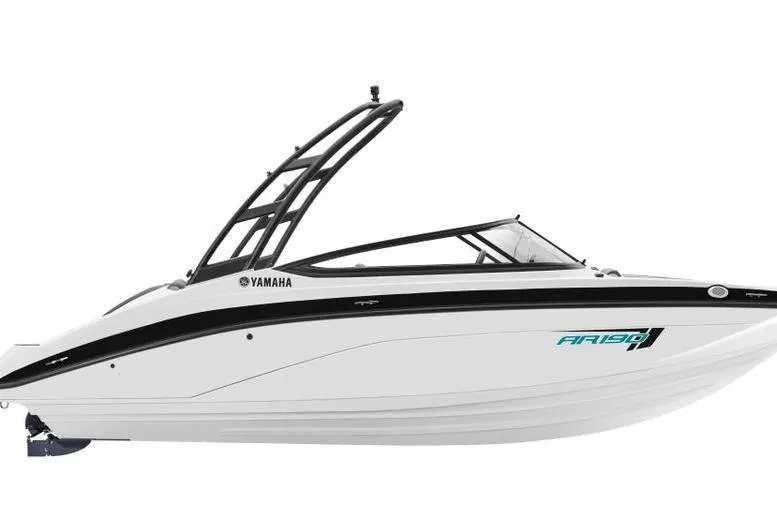 The Image of 2026 Yamaha Boats AR190, sleek white design with black accents and modern features. - 0