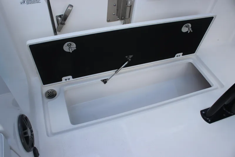 Slide: The Image of Open storage compartment on 2026 Sea Fox 268 Commander boat. - 19