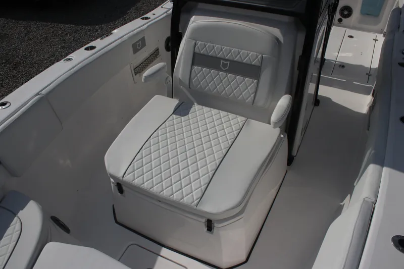 Slide: The Image of 2026 Sea Fox 268 Commander boat interior with quilted seating. - 26