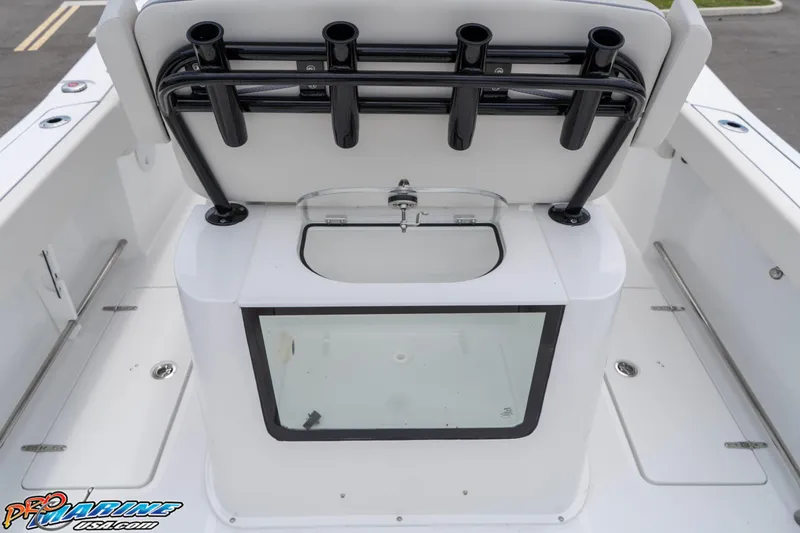 Slide: The Image of 2026 Sea Hunt Gamefish 25 boat with rod holders and livewell. - 20