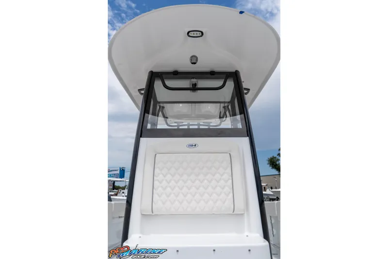 Slide: The Image of 2026 Sea Hunt Gamefish 25 boat, featuring sleek design and modern console. - 35