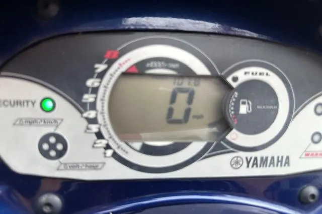 Slide: The Image of Dashboard of a 2011 Yamaha WaveRunner VX Deluxe showing speedometer and fuel gauge. - 6