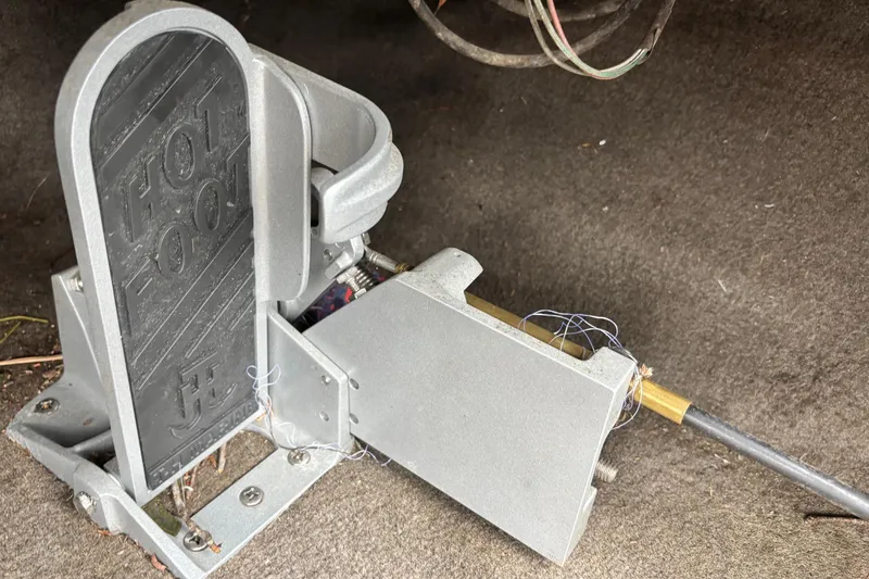 Slide: The Image of Foot pedal mechanism in a 1998 Nitro 800 LXS vehicle interior. - 7