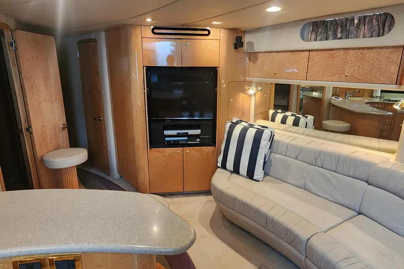 Slide: The Image of Luxurious interior of 1998 Sea Ray 630 Super Sun Sport yacht with modern amenities. - 25