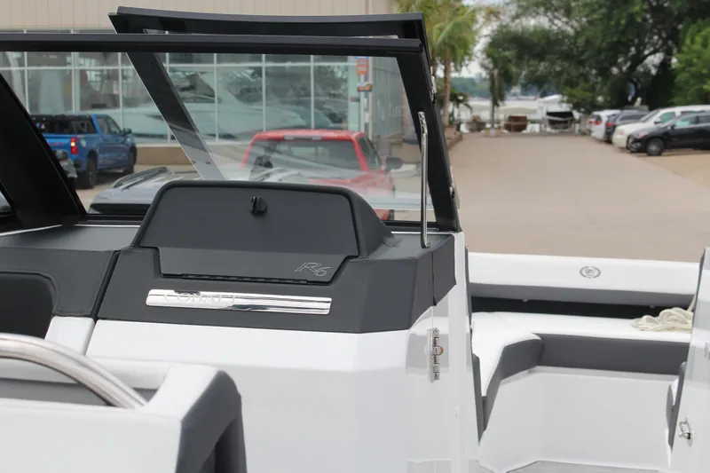 Slide: The Image of 2025 Cobalt R6 boat interior with sleek design and modern features. - 30