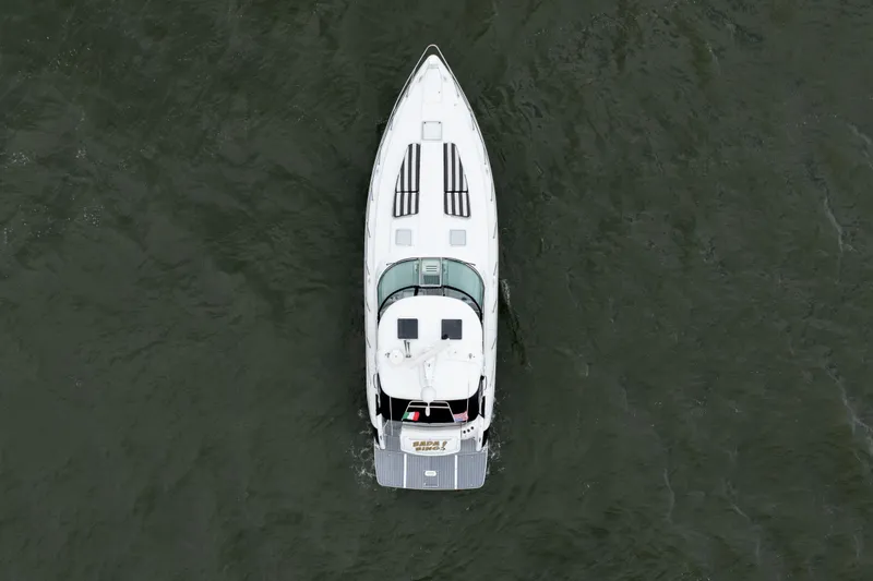 Slide: The Image of Aerial view of 2008 Formula 40 Performance Cruiser on open water. - 13