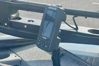 Slide: The Image of Lowrance fish finder on 2017 Tracker Pro Team 175 TF boat deck. - 6