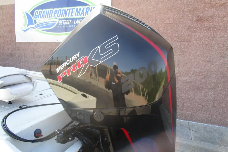 Slide: The Image of 2025 Ranger RB210 boat with Mercury Pro XS 200 engine at Grand Pointe Marina. - 5