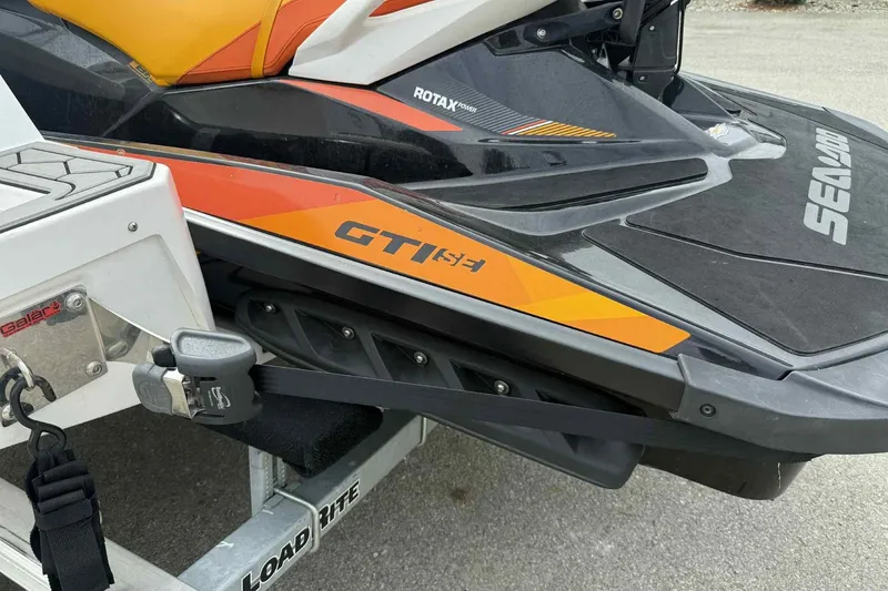 Slide: The Image of 2024 Galar Boats Typhoon with Seadoo GTI SE 155, featuring sleek design and vibrant colors. - 9