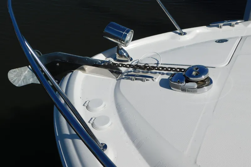 Slide: The Image of Bow of 2005 Sea Ray 320 Sundancer with anchor and winch system. - 7