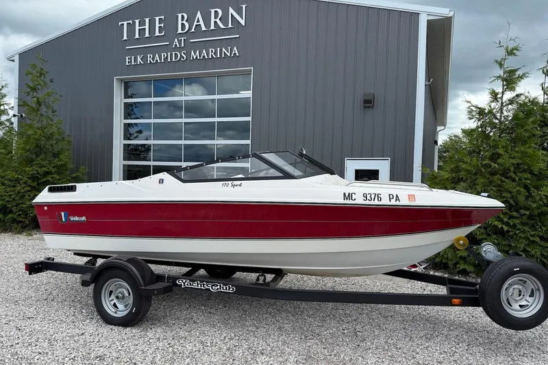 Slide: The Image of 1991 Wellcraft 170 Sport boat on trailer at Elk Rapids Marina. - 3