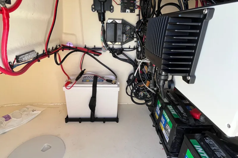 Slide: The Image of Electrical system of 2025 Jones Brothers 23 Cape Fisherman Lite Tackle boat. - 14