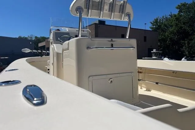 Slide: The Image of 2025 Jones Brothers 23 Cape Fisherman Lite Tackle boat, sleek design, sunny day. - 21