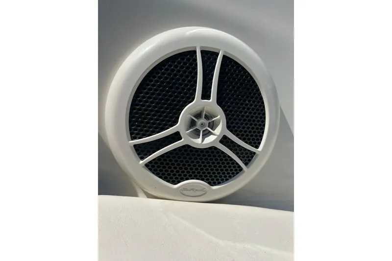 Slide: The Image of Close-up of a speaker on a 2008 Searay 205 SPORT boat. - 10