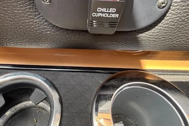 Slide: The Image of Chilled cupholder in 2025 Godfrey San Pan SP2700SBW boat, featuring sleek design. - 32