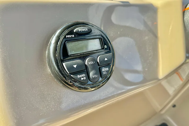 Slide: The Image of Control panel on 2021 Sun Tracker Party Barge 18 DLX boat dashboard. - 16