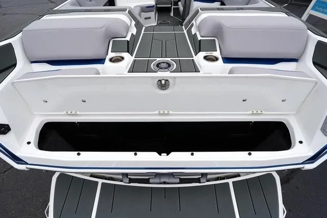 Slide: The Image of 2026 Supra SA boat interior with spacious seating and storage compartment. - 19