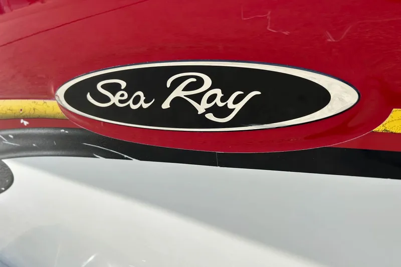 Slide: The Image of Dashboard of 2003 Sea Ray 182 SRX Bow Rider with gauges and steering wheel. - 4