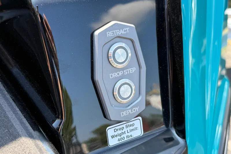 Slide: The Image of Control panel for retractable step on 2026 Supra SE 550, weight limit 400 lbs. - 7