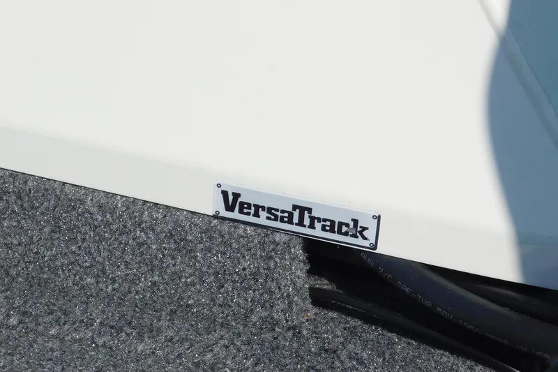 Slide: The Image of 2025 Tracker Pro Team 175 boat with VersaTrack system, close-up view. - 8