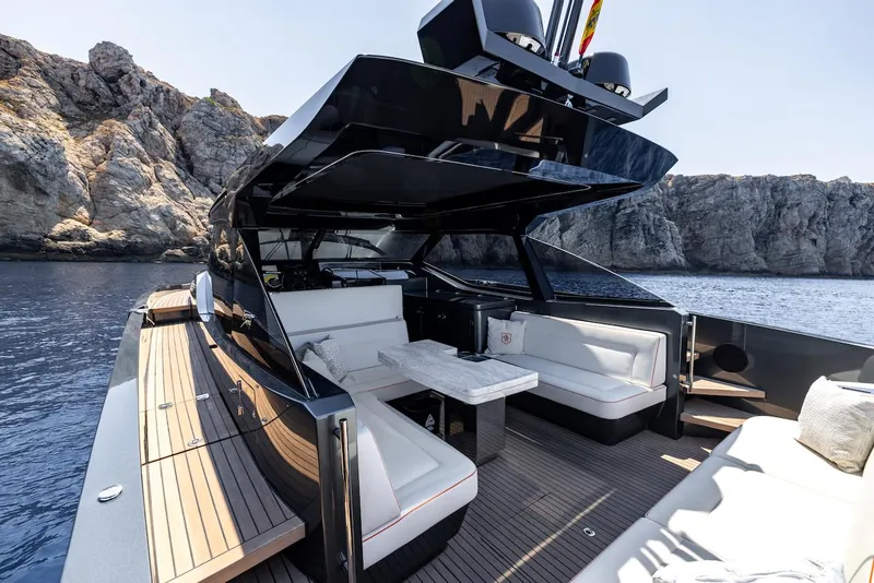 Slide: The Image of Luxurious 2023 Bekkers Yachts Azur 45HT with sleek design and spacious seating area. - 40