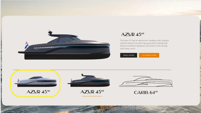 Slide: The Image of Bekkers Yachts AZUR 45SR 2026 model, sleek design with modern features. - 6