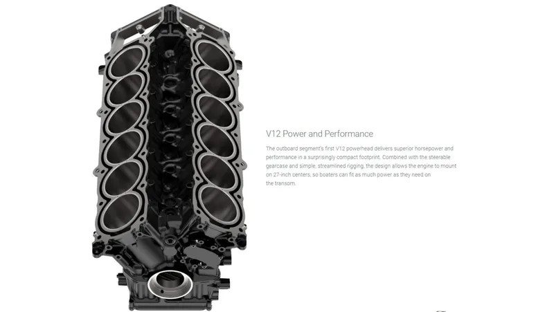 Slide: The Image of V12 engine block showcasing power and performance for Bekkers Yachts AZUR 45HT, 2026 model. - 9