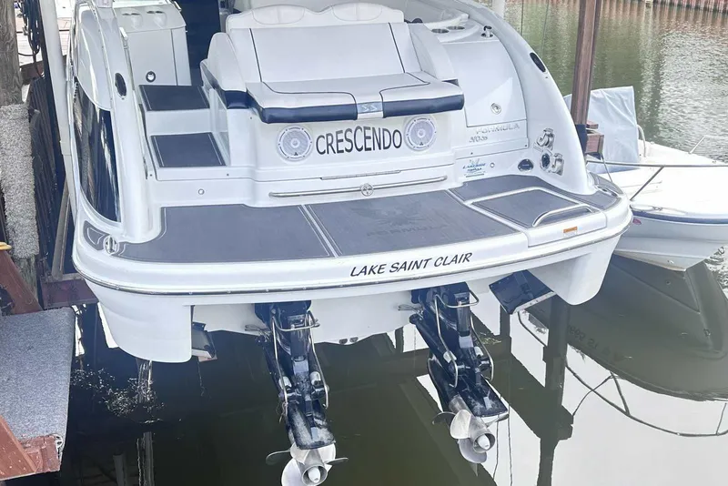 Slide: The Image of 2007 Formula 310 Sun Sport boat docked at Lake Saint Clair. - 5