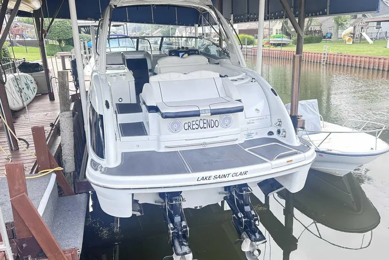 Slide: The Image of 2007 Formula 310 Sun Sport boat docked at Lake Saint Clair marina. - 7