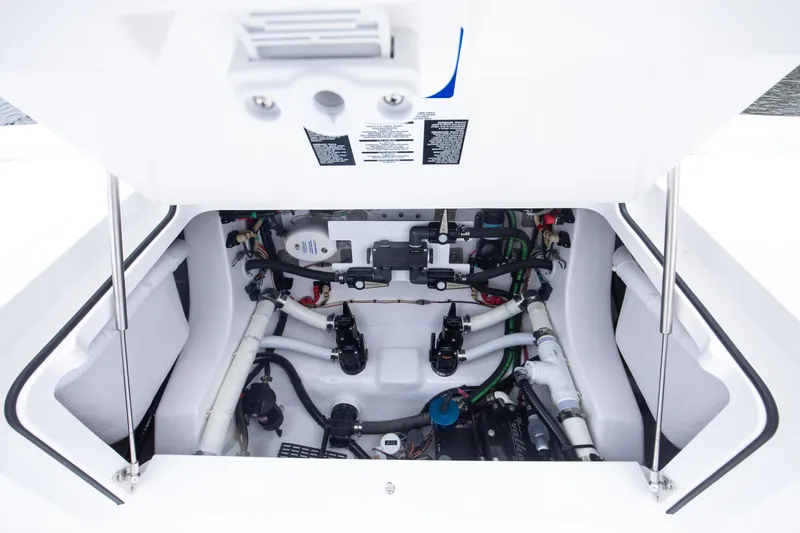 Slide: The Image of 2026 Valhalla Boatworks V-29 Hybrid engine compartment, showcasing advanced marine engineering. - 15